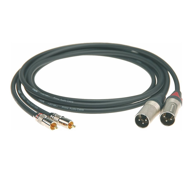 KLOTZ ALPM015 - set 2 profi káblov; 1,5 m; Cinch - XLR