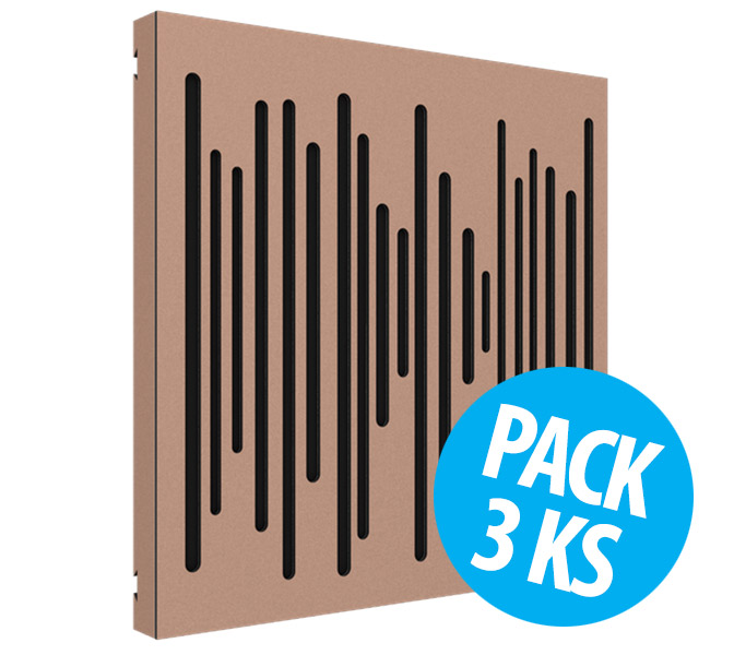 Vicoustic VicPattern Ultra Wavewood Copper Metalic, pack 3 ks
