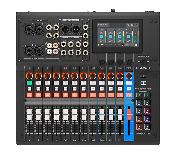 Yamaha MGX12 BK - prenosný digitálny mixpult